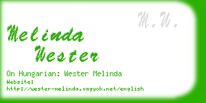 melinda wester business card